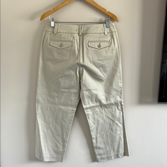 Cream Chinos with Straight Leg and Flat Front - Picture 6 of 7